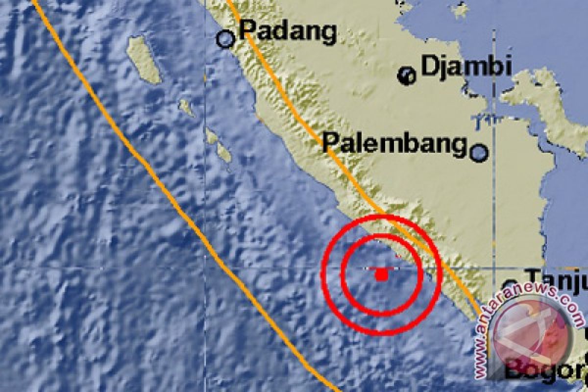 5.8-magnitude earthquake jolts Southwest Bengkulu