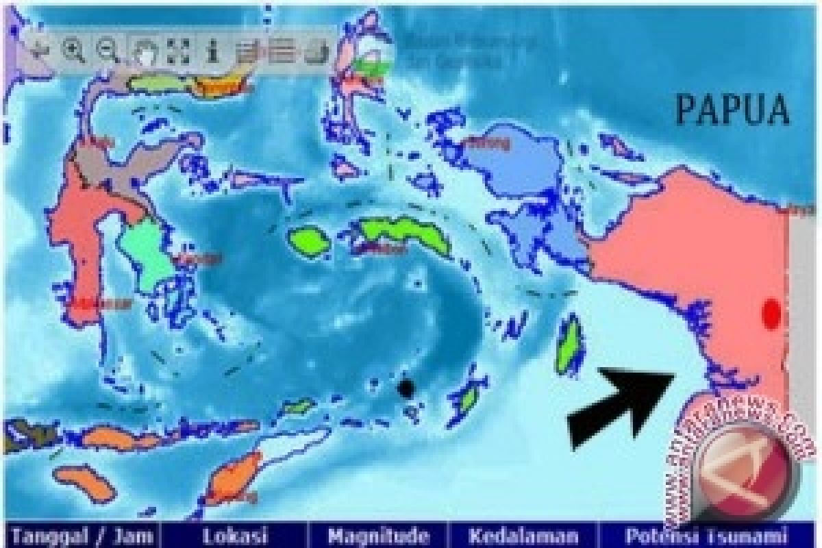 Gempa 5,6 SR Tenggara Manokwari Papua Barat