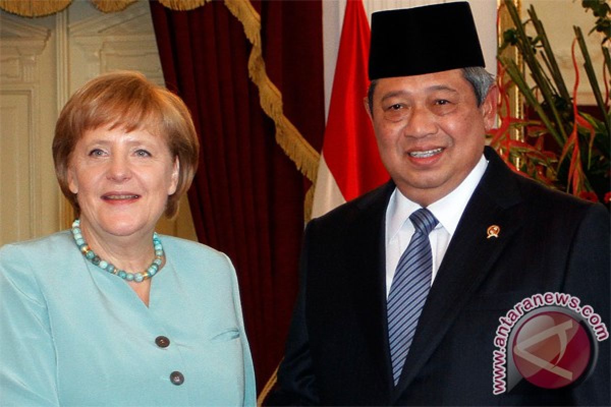 President Yudhoyono receives Chancellor Merkel