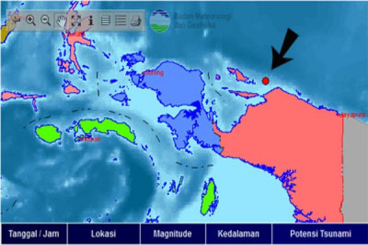 Gempa 5,4 SR Papua tak berpotensi tsunami