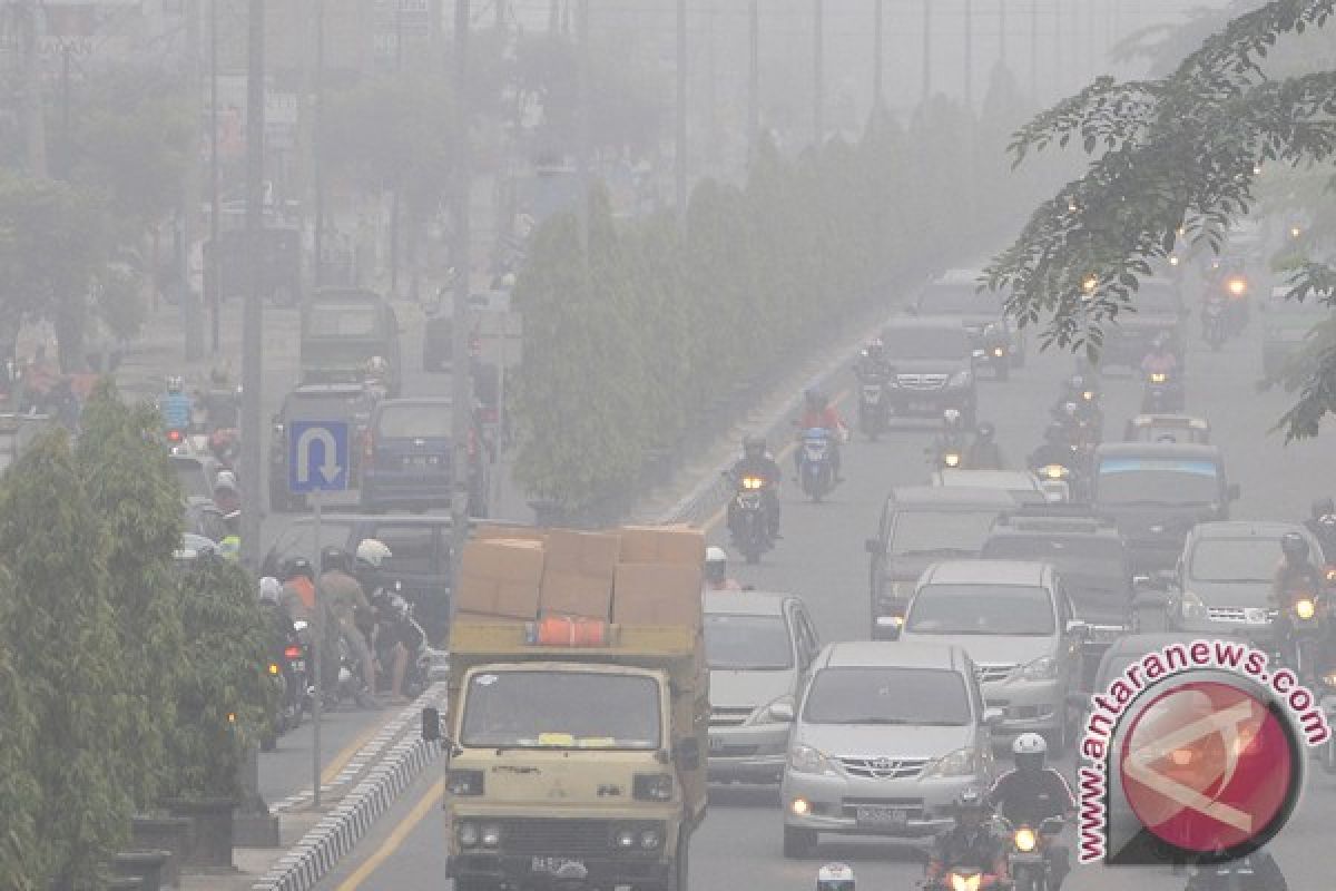 Kabut asap masih selimuti Pekanbaru