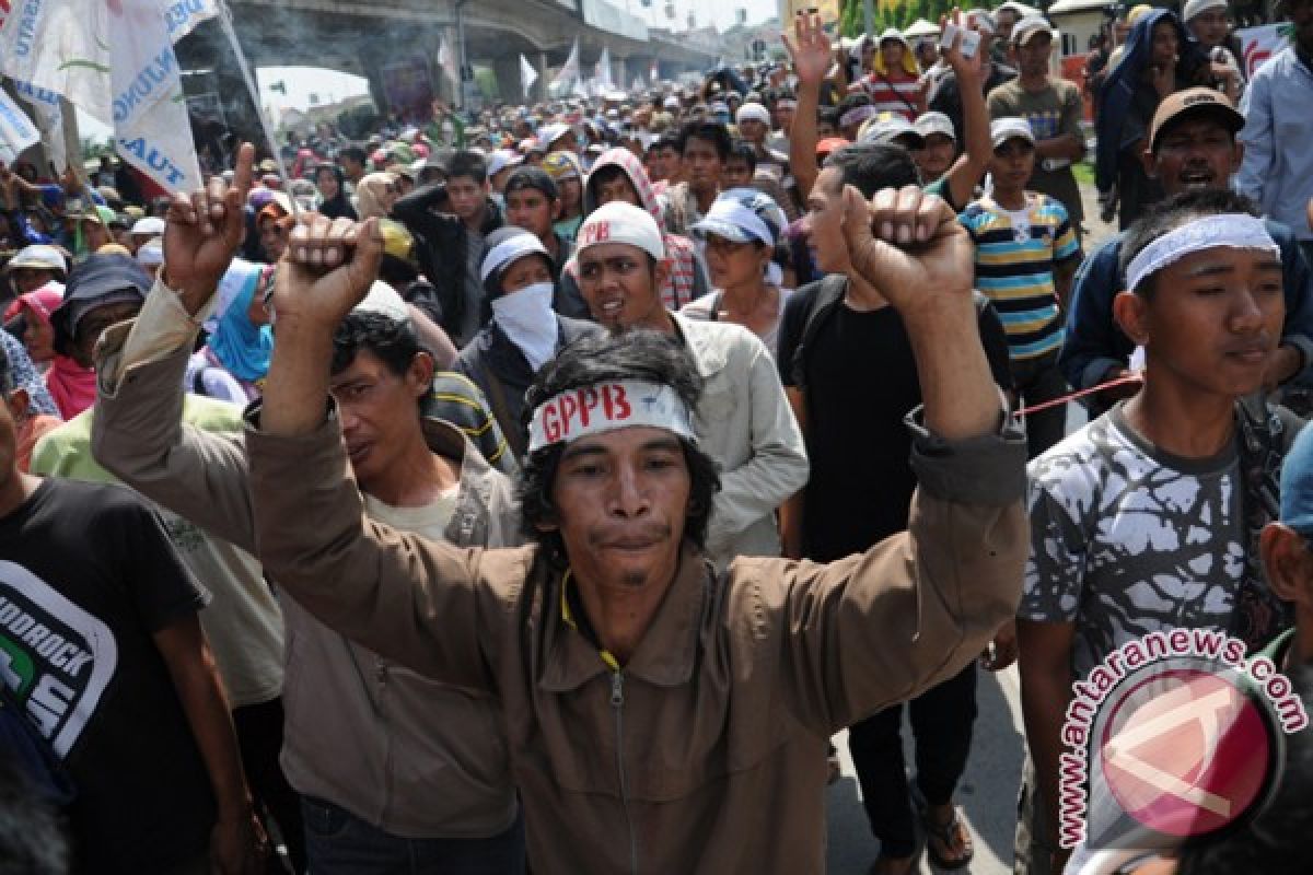 Unjuk rasa petani di Mapolda 