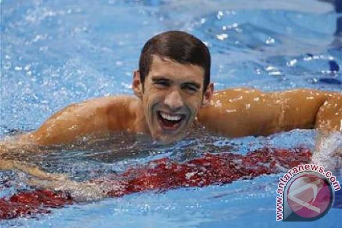 OLIMPIADE 2016 - Phelps raih medali emas ke-19 di Olimpiade