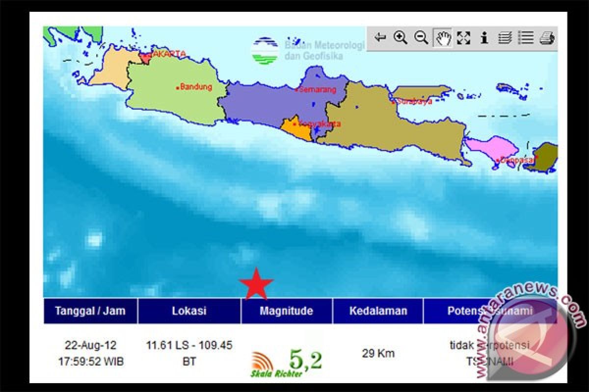 Yogyakarta diguncang gempa 3,5 SR 