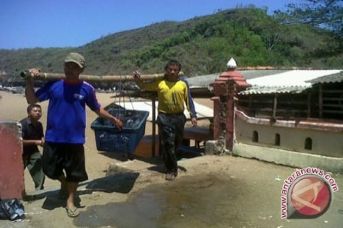 Nelayan Pantai Baron Gunung Kidul panen jingking