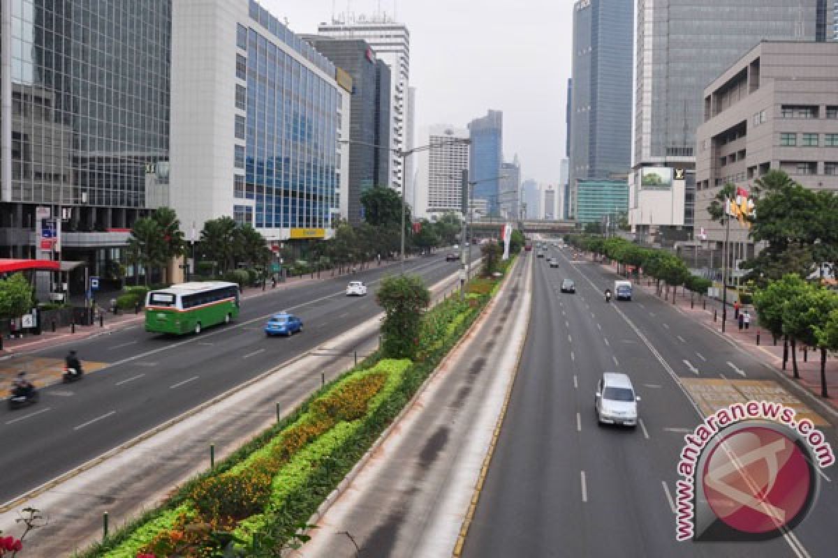 Jalanan Jakarta lengang pada hari pemungutan suara