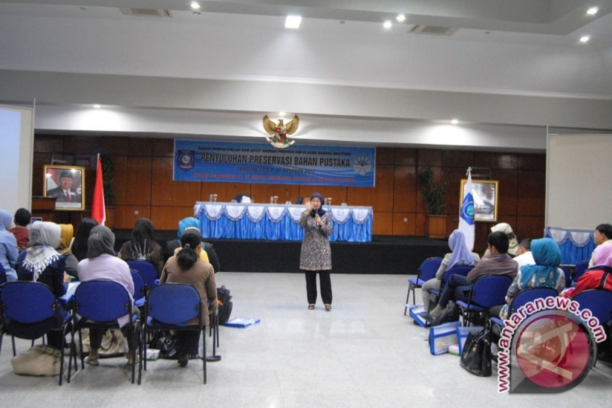 Perpustakaan Nasional berikan penyuluhan preservasi bahan pustaka di Bangka Belitung