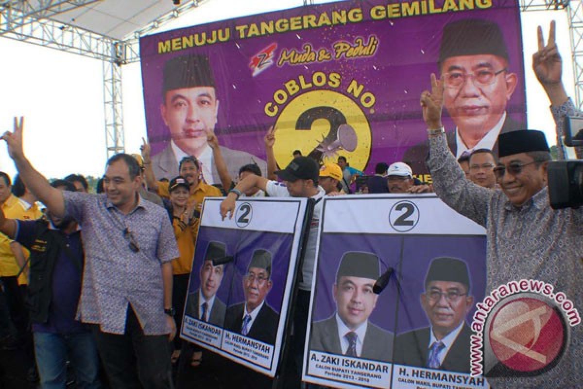 KPU tetapkan Zaki-Hermansyah menang pilkada Tangerang