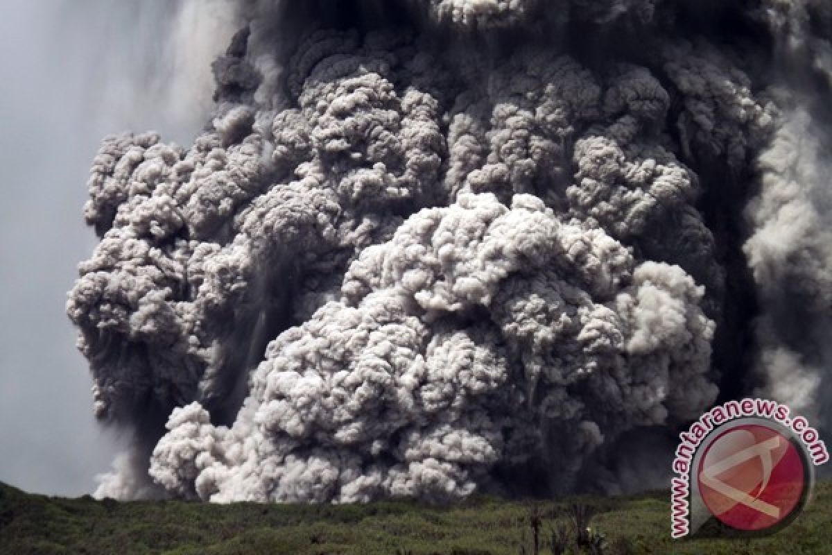 Mount Lokon erupted