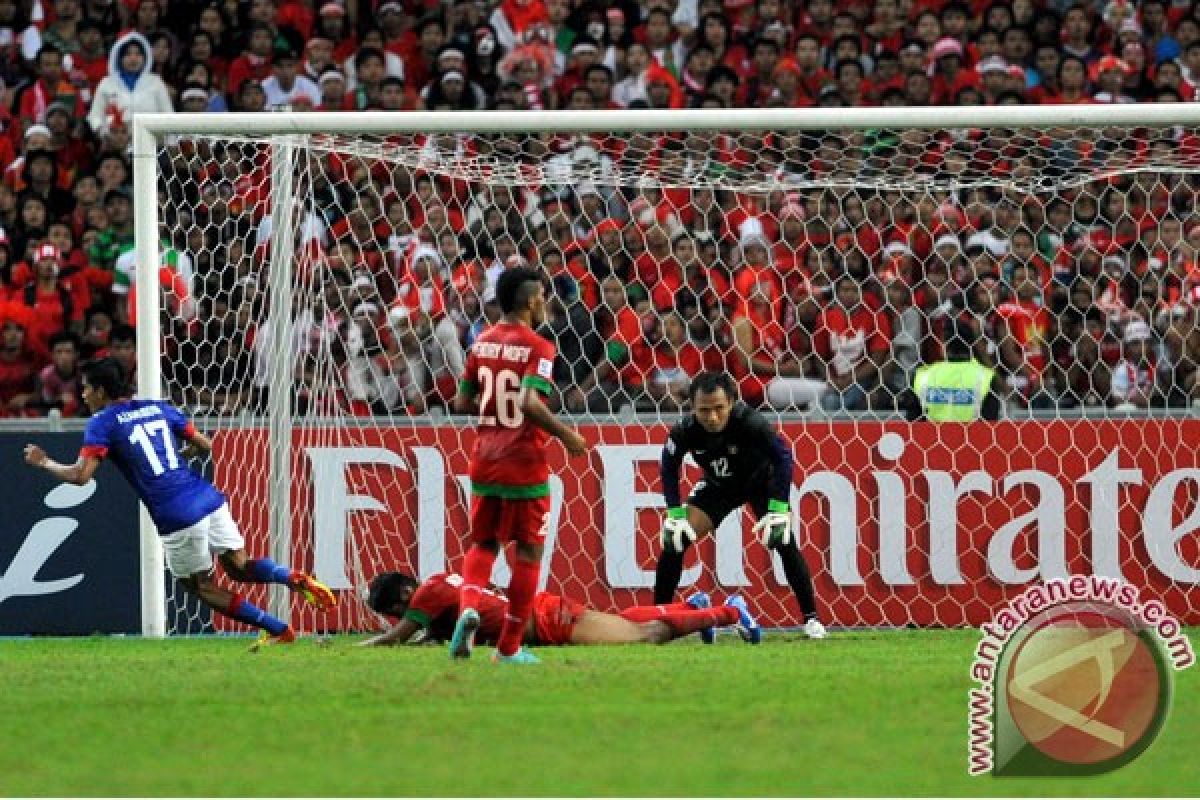 Indonesia sementara tertinggal 0-2 dari Malaysia