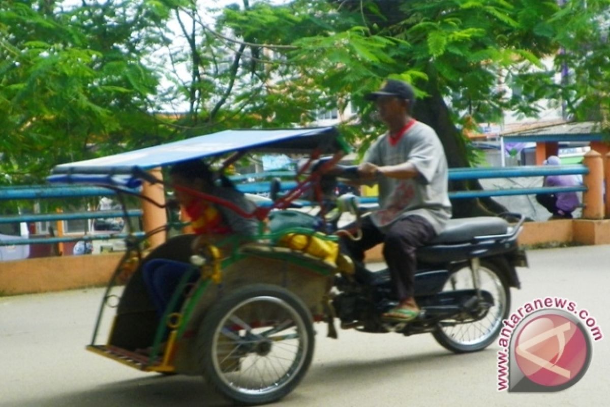 Becak motor dilarang masuk jalan protokol Palembang 