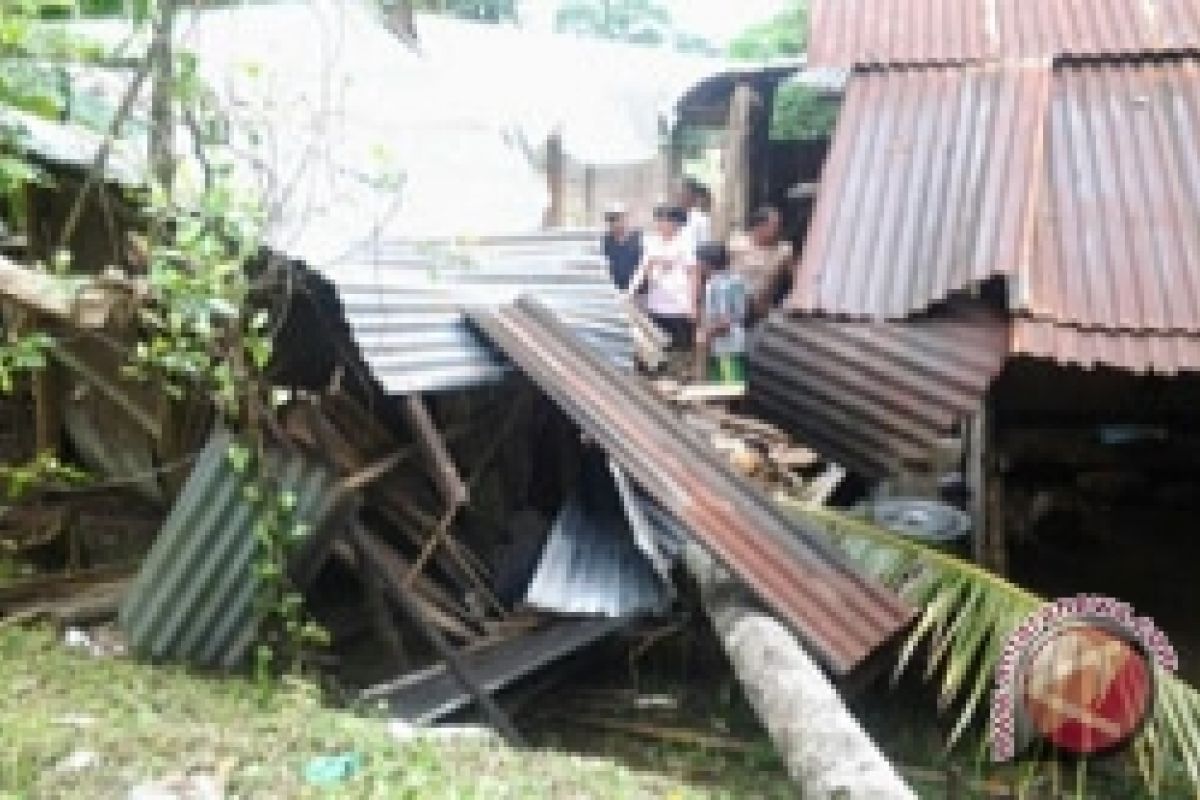 Satu keluarga tertimpa pohon kelapa di Rumengkor