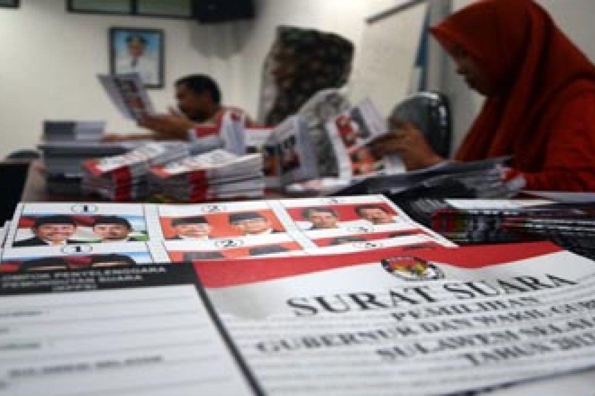 Surat Suara Pilbup Sangihe Dicetak di Gresik