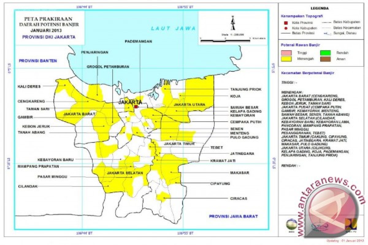 Daftar kecamatan di Jakarta yang dilanda banjir