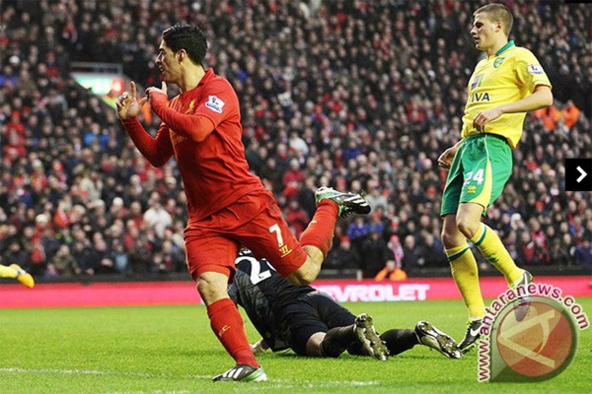 Liverpool pesta gol, pukul Norwich 5-0