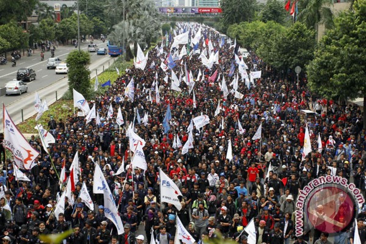 Jokowi terima demonstran buruh di kantornya