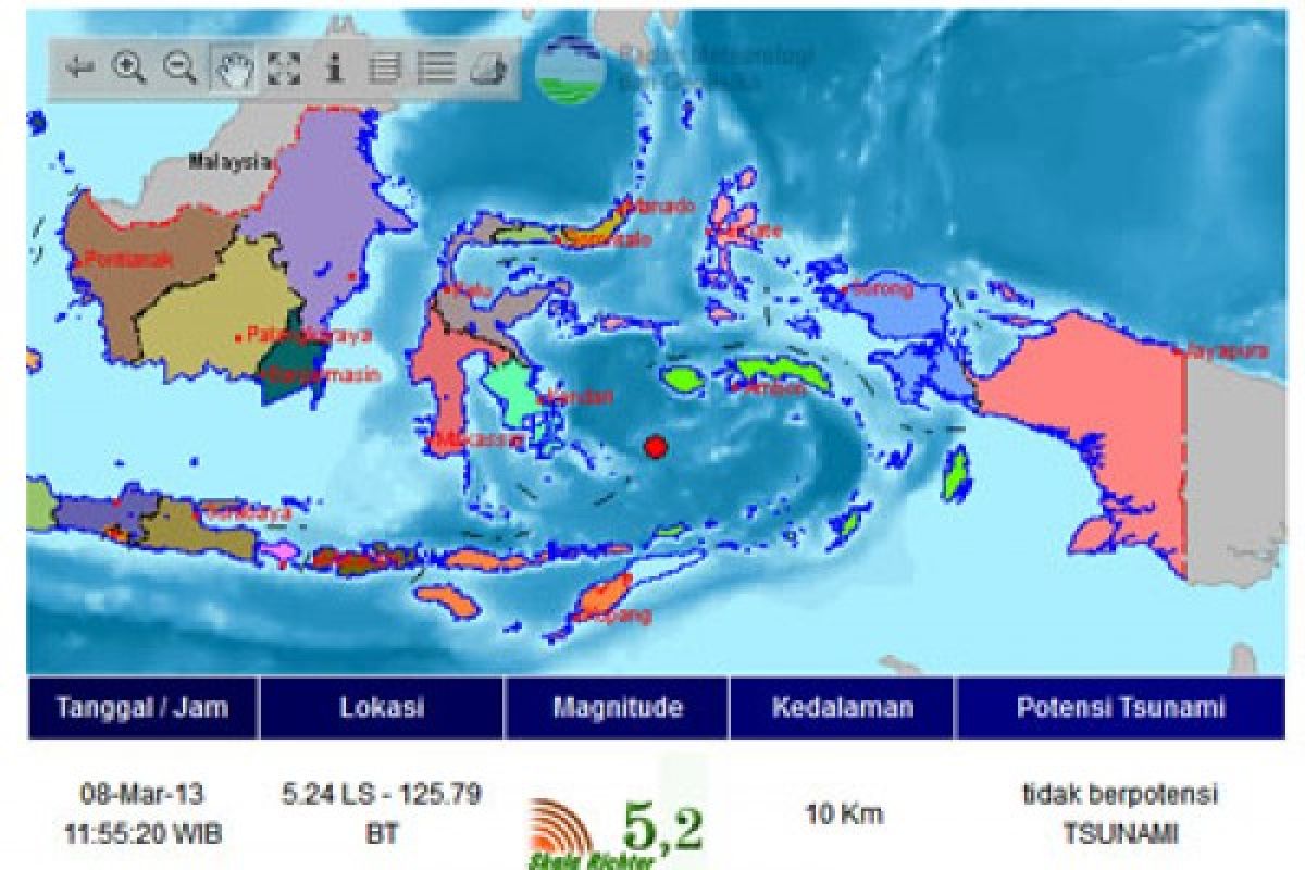 BMKG : sultra tidak masuk rawan gempa bumi