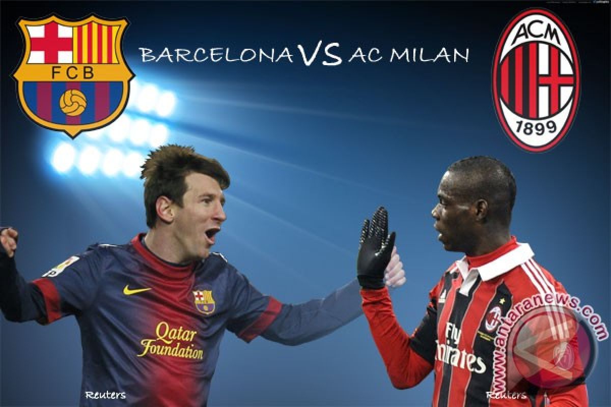 Susunan pemain Barcelona vs AC Milan