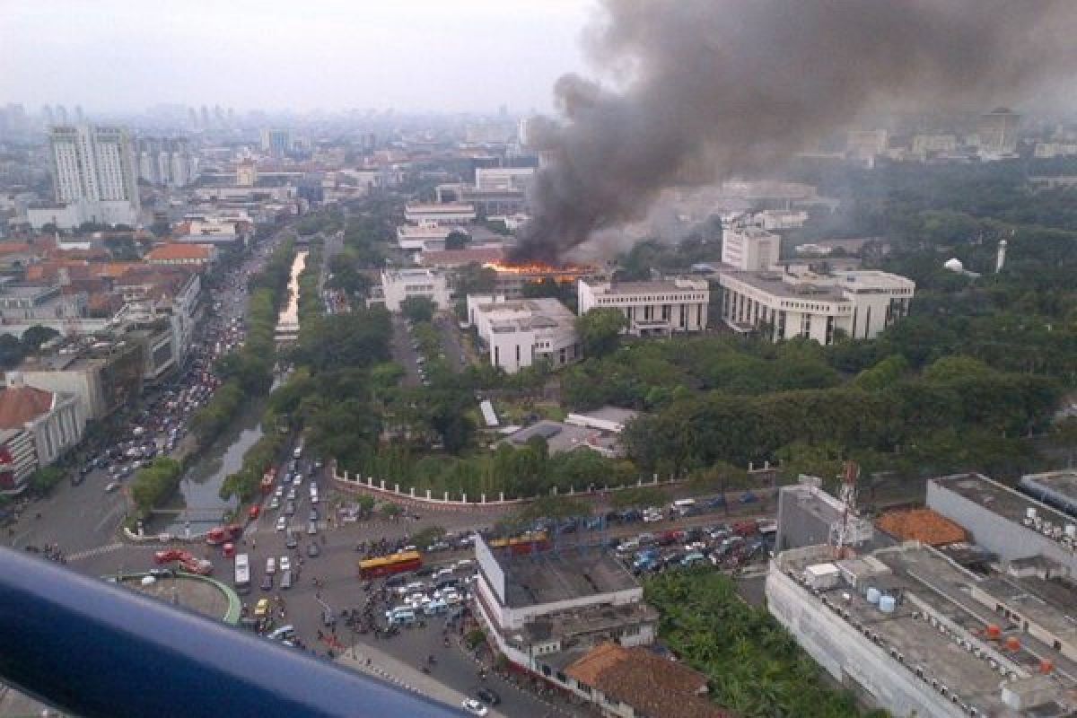 Gedung utama Setneg terbakar tidak ada korban jiwa