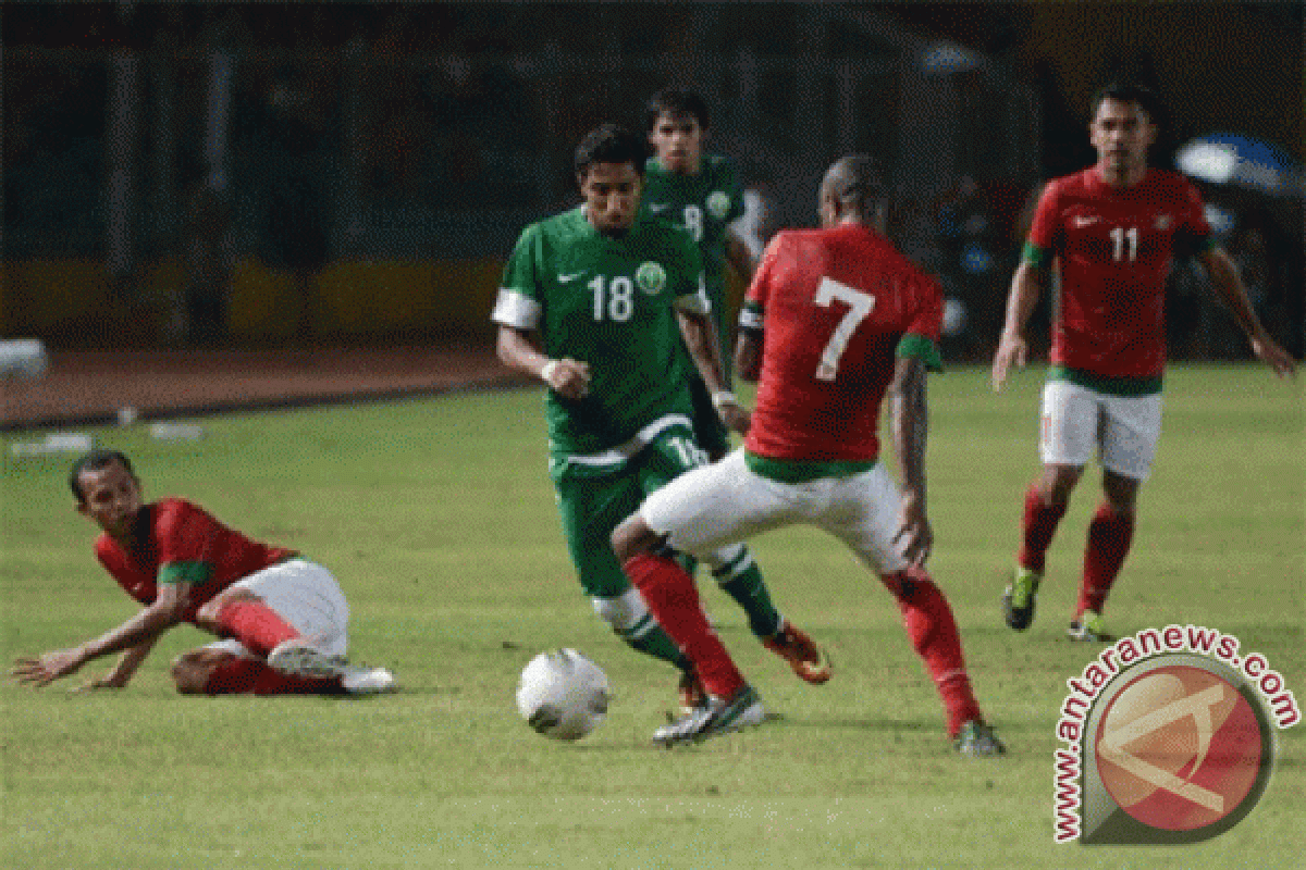 Indonesia sementara tahan imbang Arab Saudi 1-1