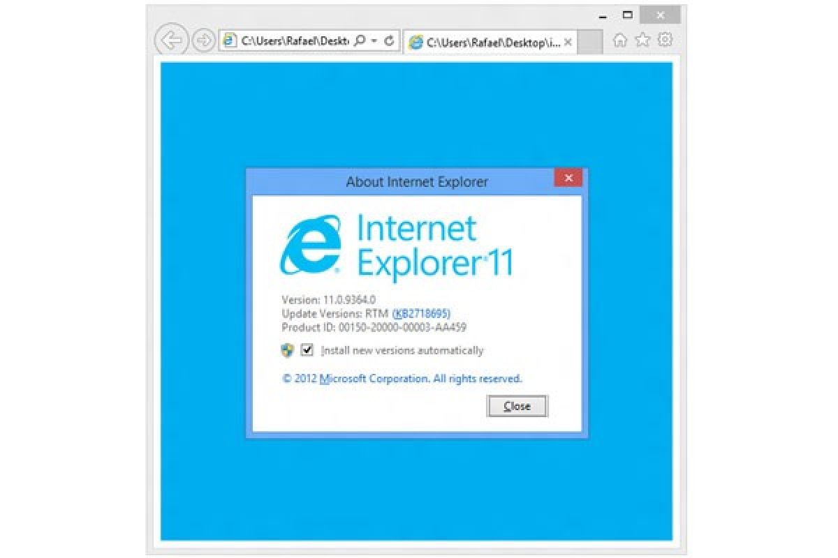 Шу 11. Internet Explorer 11.