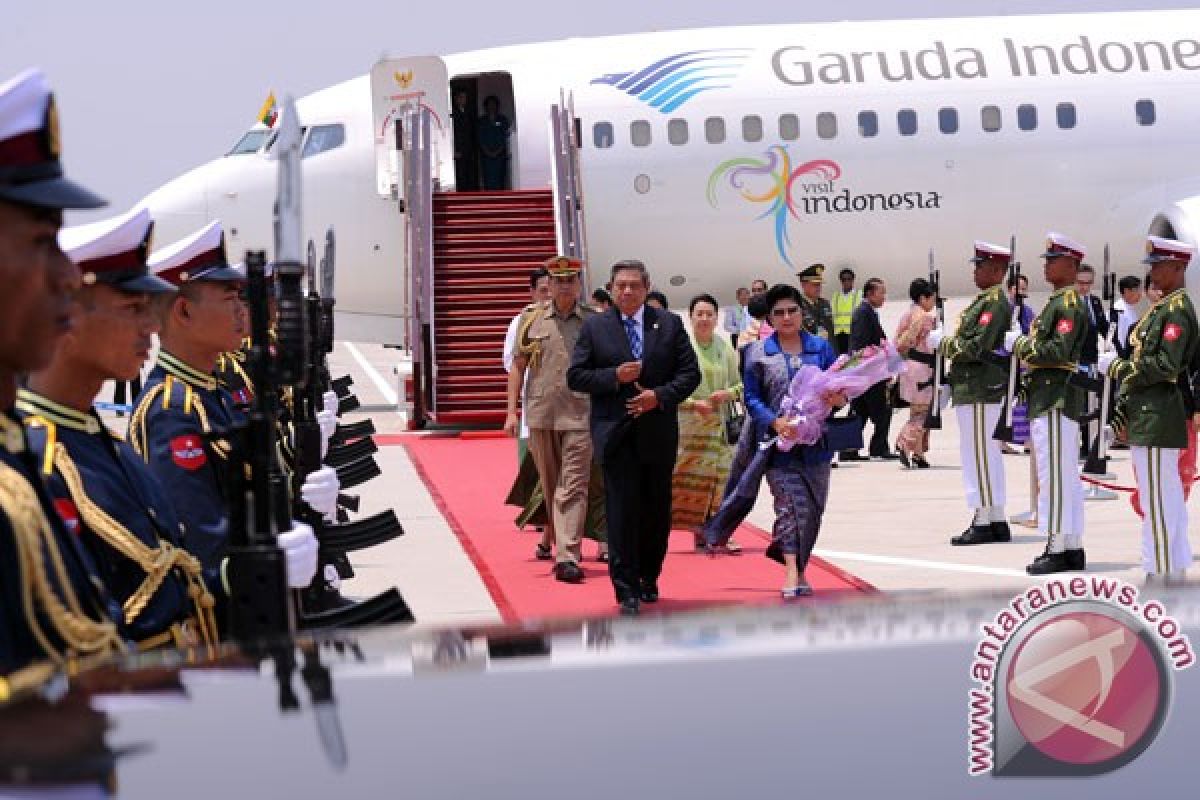 Presiden tiba di Myanmar