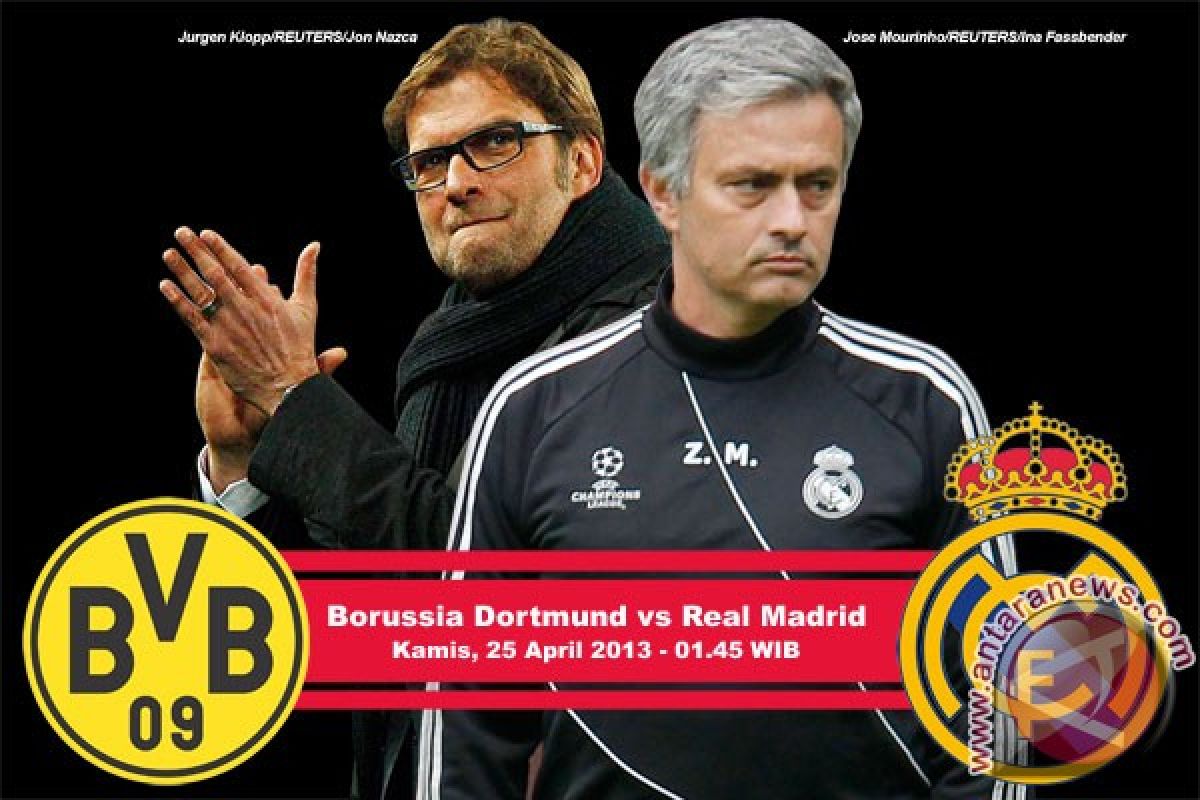 Susunan pemain Dortmund vs Real Madrid