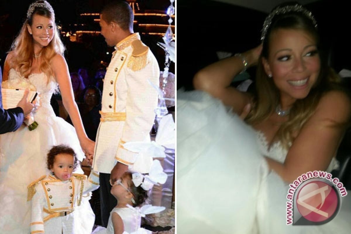 Mariah Carey tampil bak Cinderella saat perbarui pernikahan