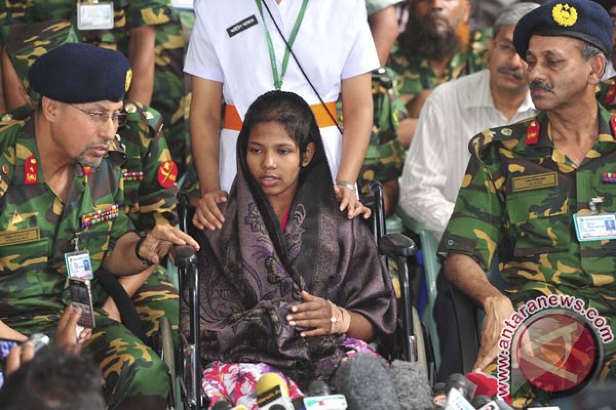Derita berujung bahagia korban  gedung runtuh di Bangladesh