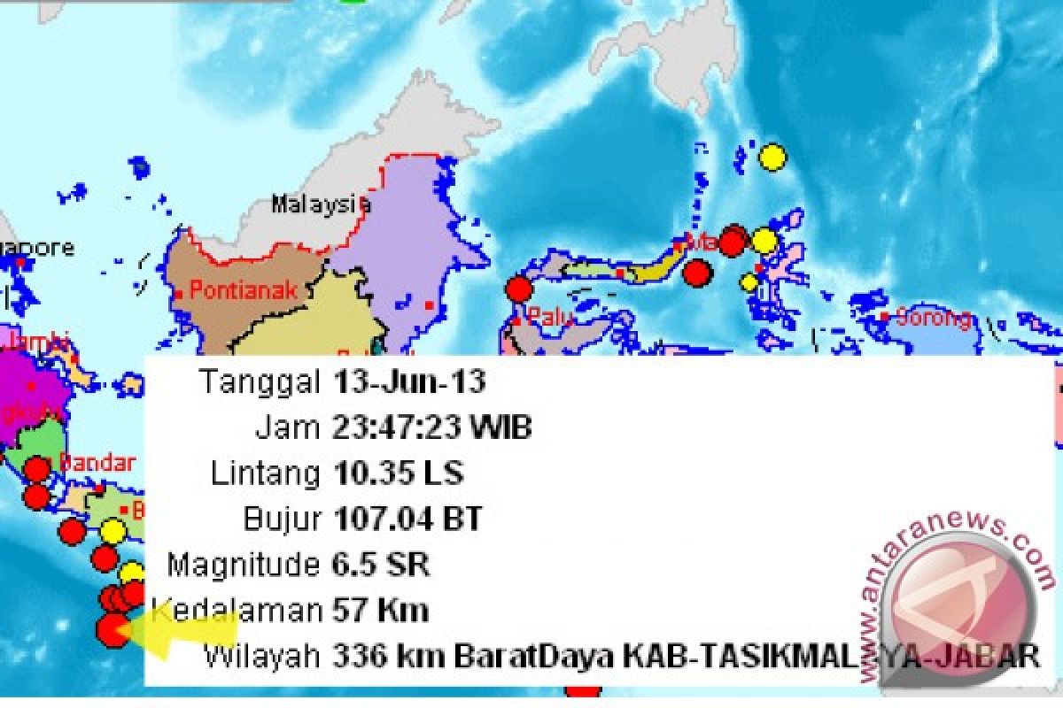 Tidak ada korban jiwa dalam gempa Tasikmalaya