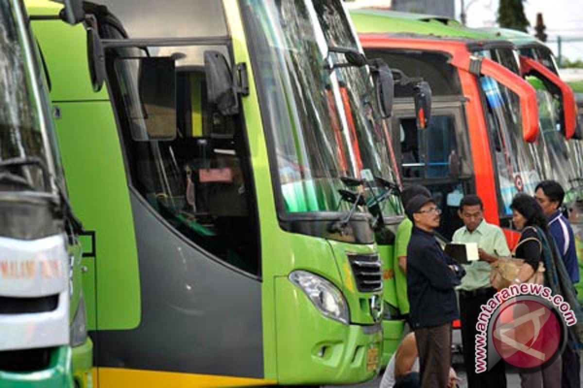 Dishub lakukan pengecekan kelayakan bus angkutan lebaran