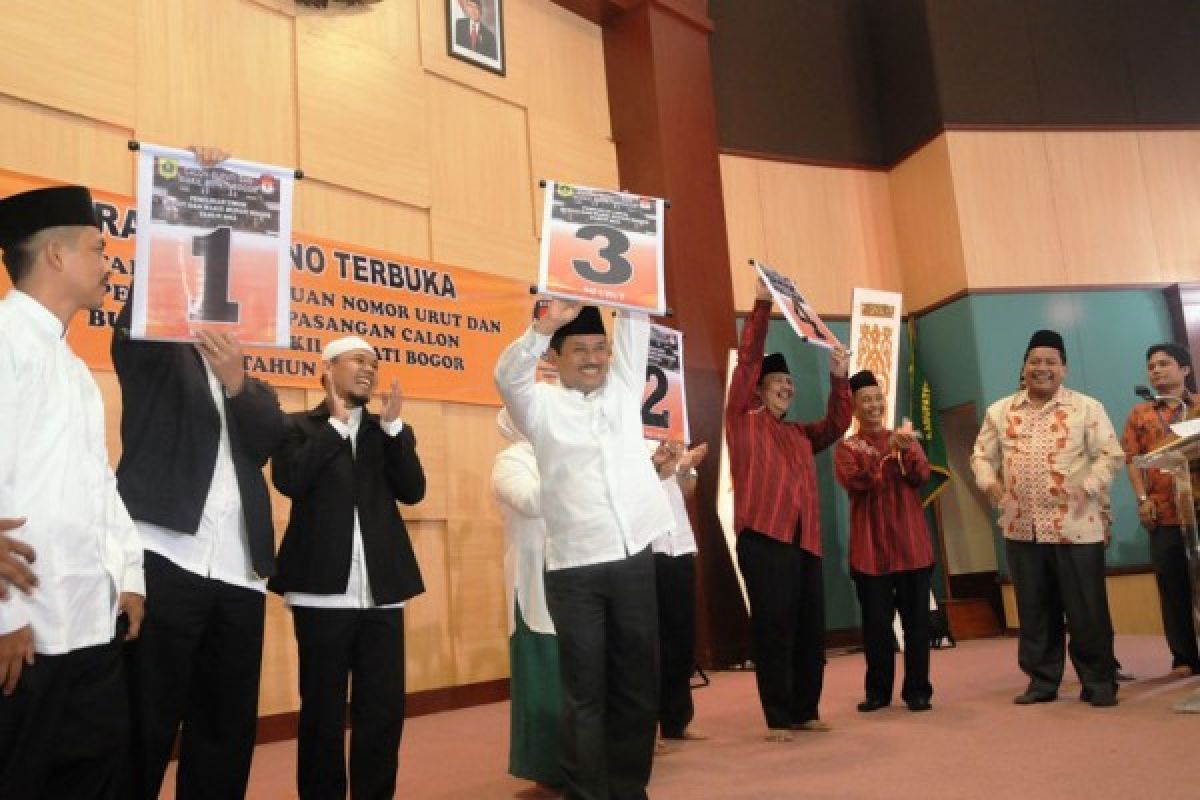 Empat calon Bupati Bogor dapat nomor urut