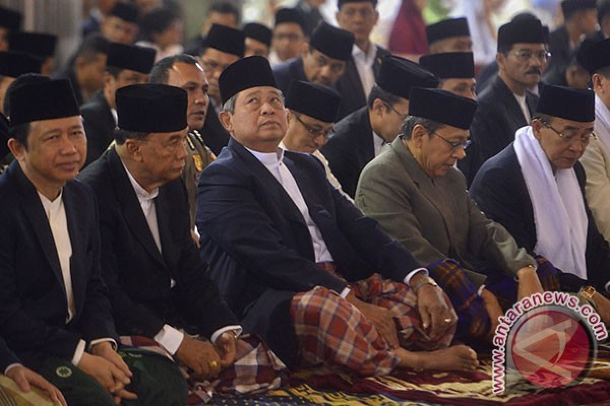 Presiden SBY shalat Idul Fitri di Istiqlal