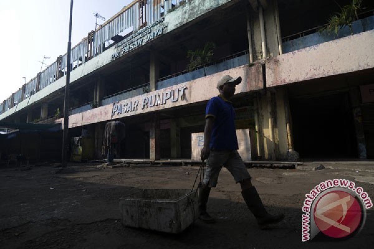 Pasar Rumput kebakaran,  sudah berhasil dipadamkan