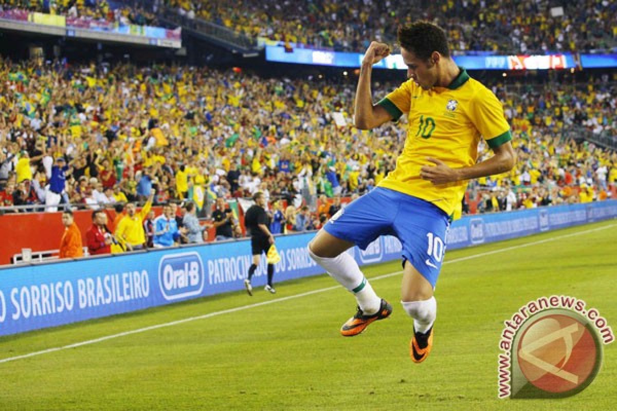 Trigol Neymar bawa Brasil hancurkan Afrika Selatan 5-0