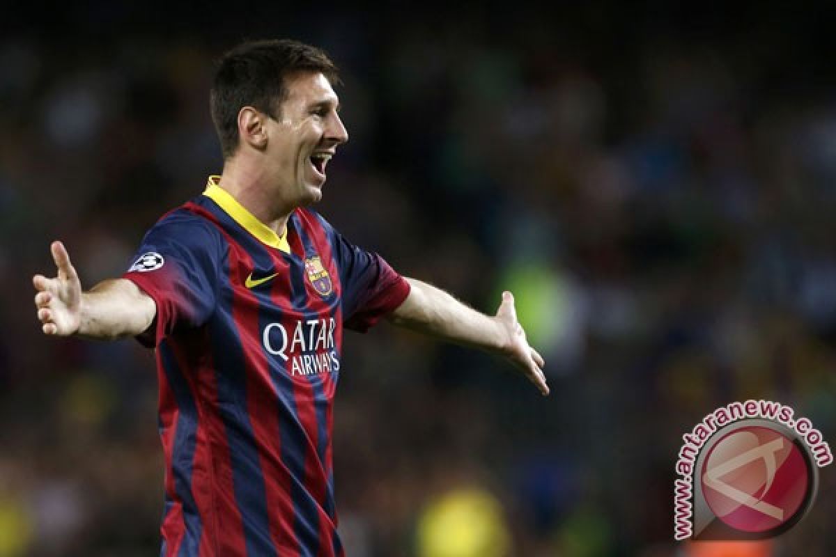 Messi bawa Barcelona kembali ke puncak klasemen