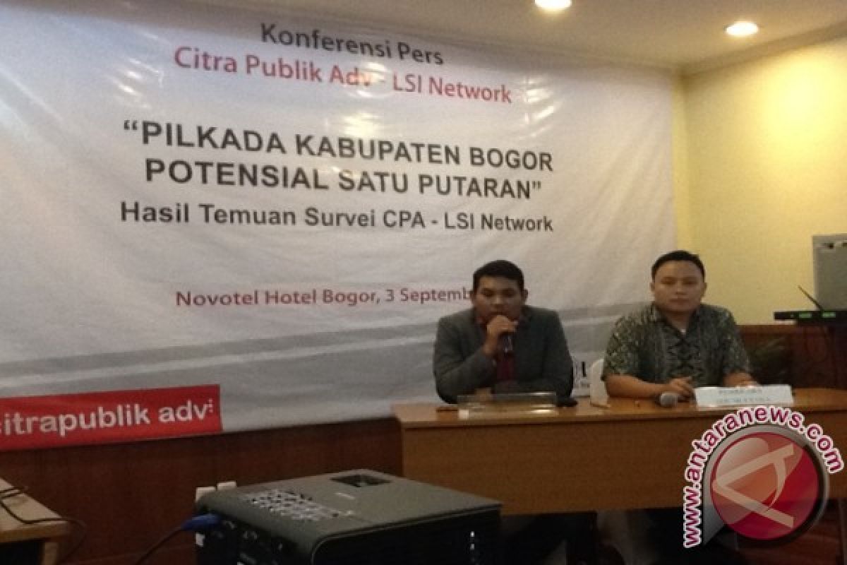 LSI: Pilkada Kabupaten Bogor potensi satu putaran