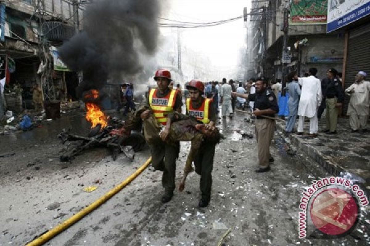 Dua tewas, 16 cedera dalam ledakan bom di Pakistan