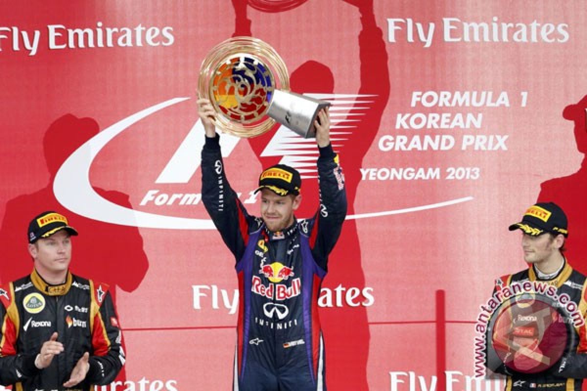 Hasil F1 GP Korea, Vettel kembali juara