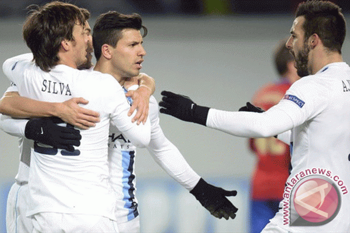 Dua gol Aguero bawa City kalahkan CSKA