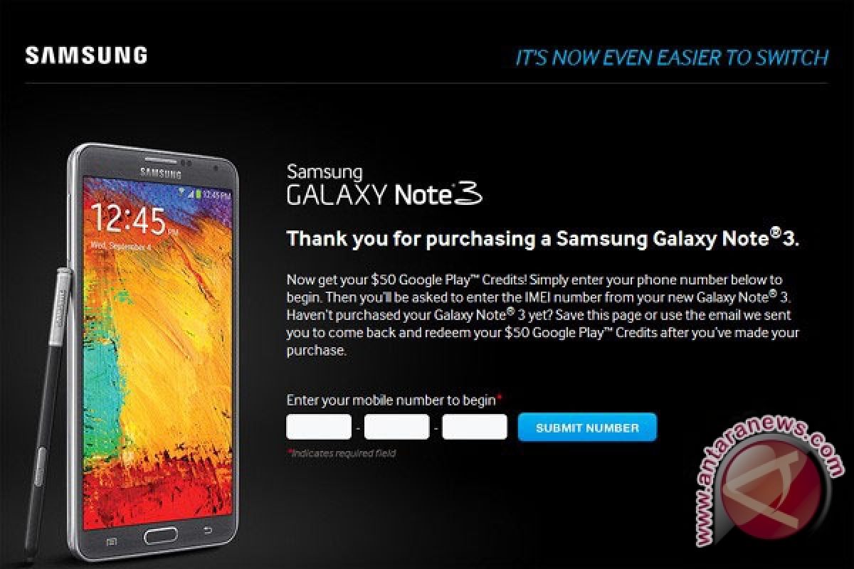 Samsung Jalankan Promosi Galaxy Note 3