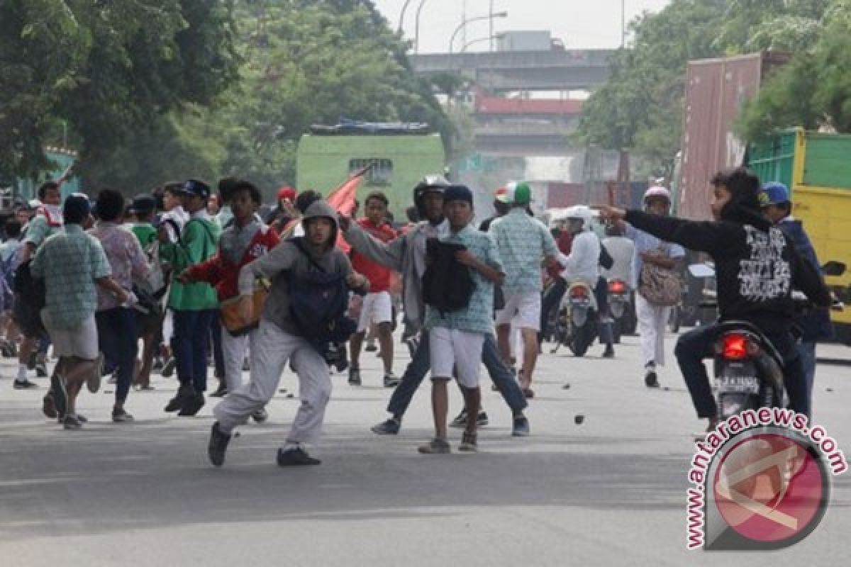 Patroli polisi untuk mencegah tawuran