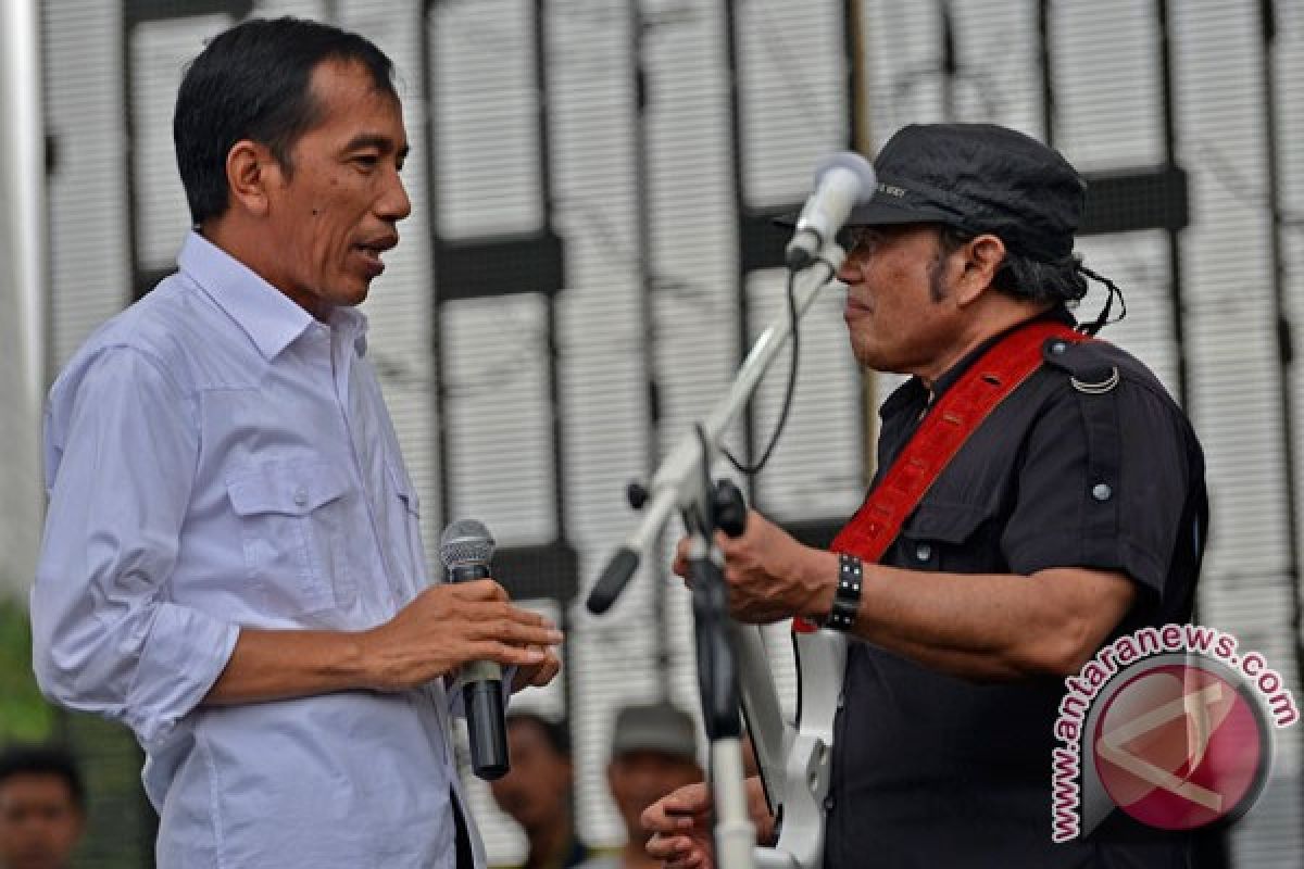 Jokowi cek sound bareng Rhoma jadi tontonan 