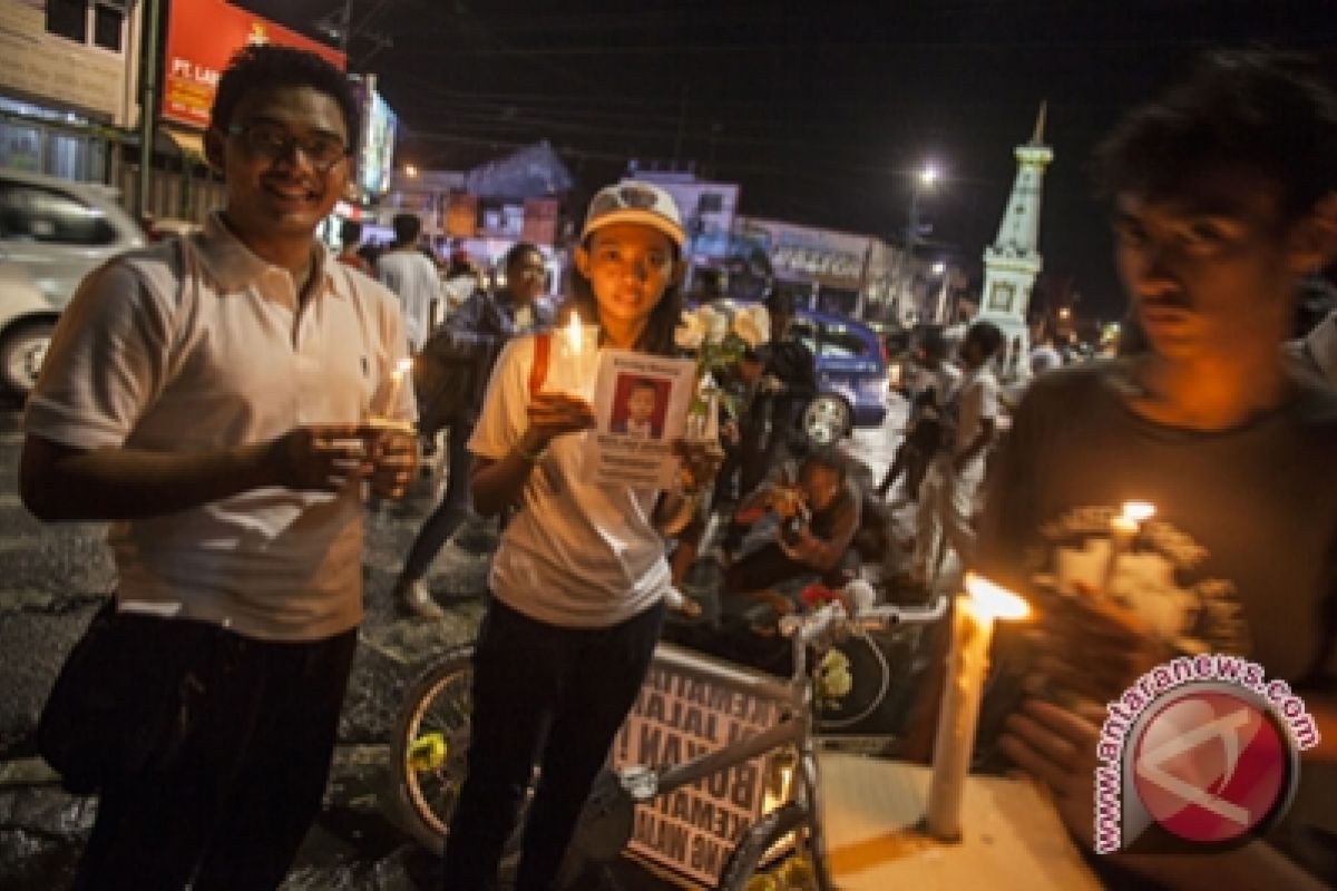 Puluhan pesepeda Yogyakarta gelar aksi "Sepeda Sunyi" 