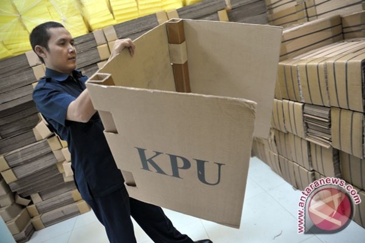 KPU terima 1.740 bilik suara dari kardus