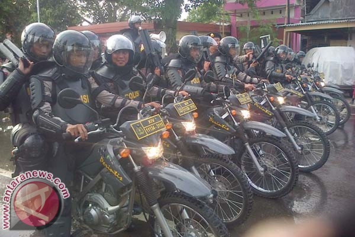 Polres Mamuju gelar simulasi pengamanan demo pilkada 