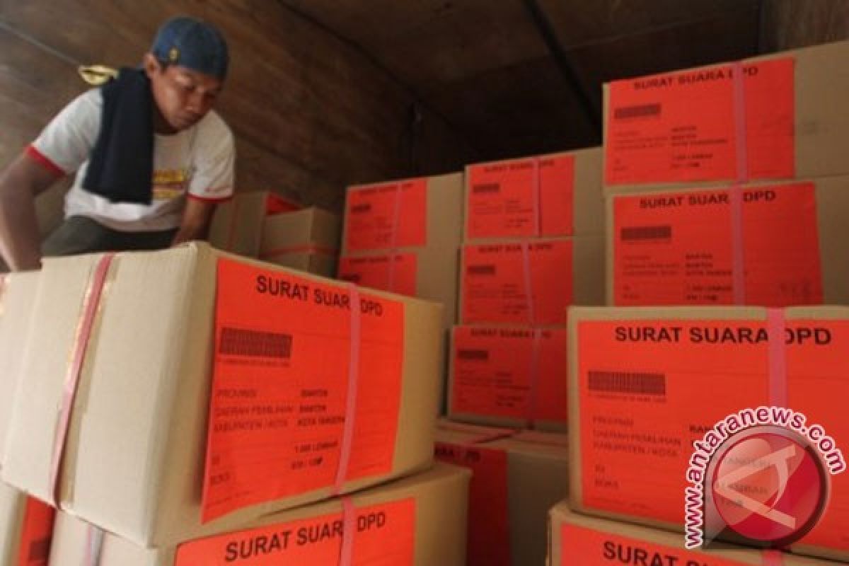 Surat suara pemilu sudah sampai di Palembang
