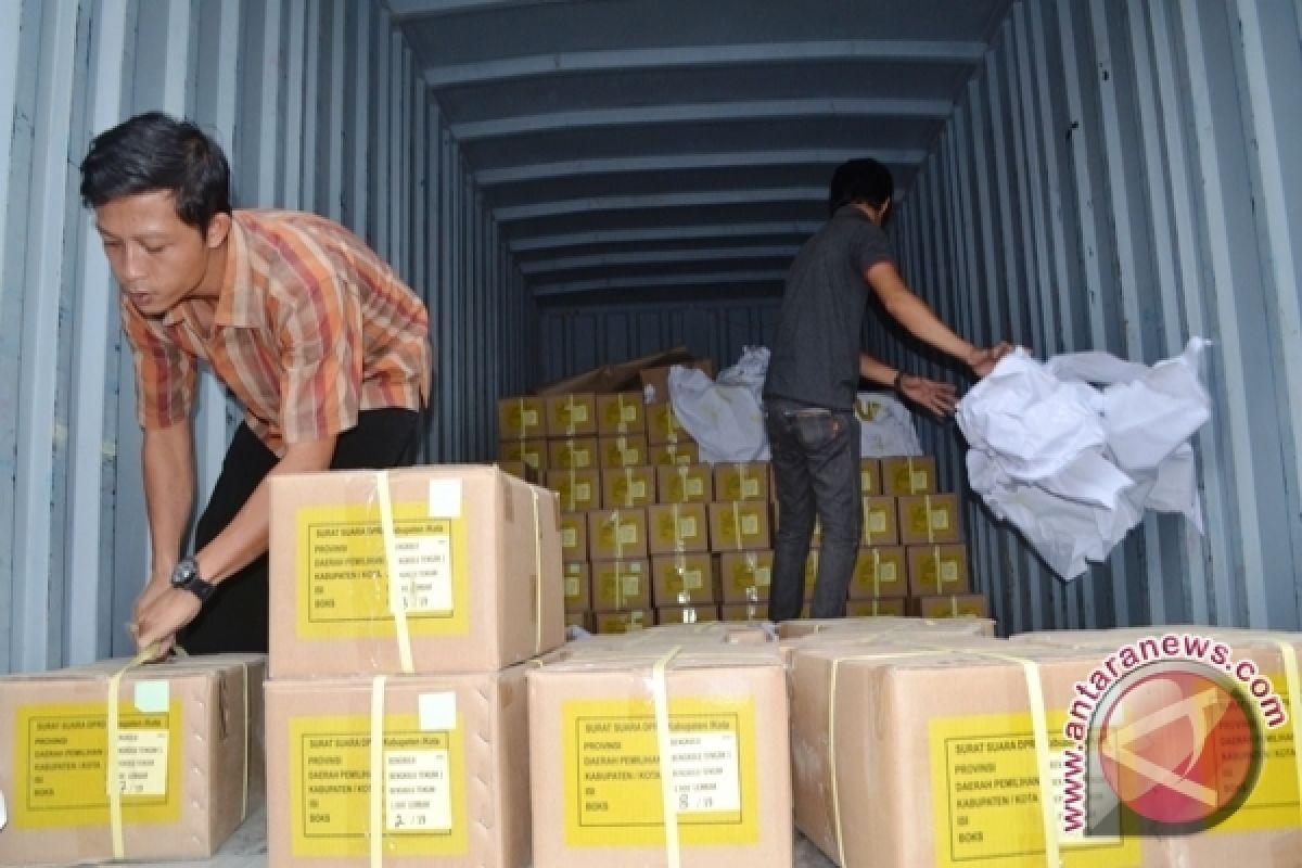 Logistik pemilu di Kota Bengkulu didistribusi H-1
