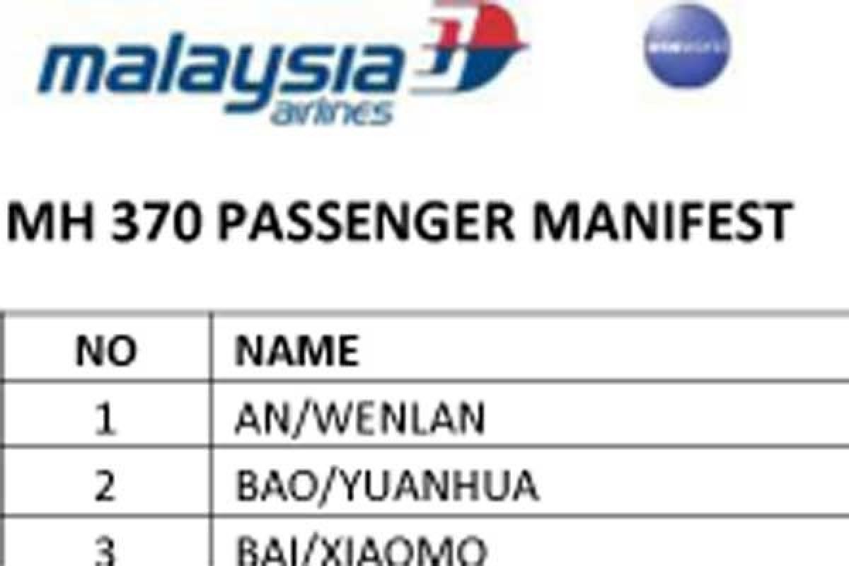 Pengguna paspor curian di Malaysia Airlines MH370 berwajah "Asia"