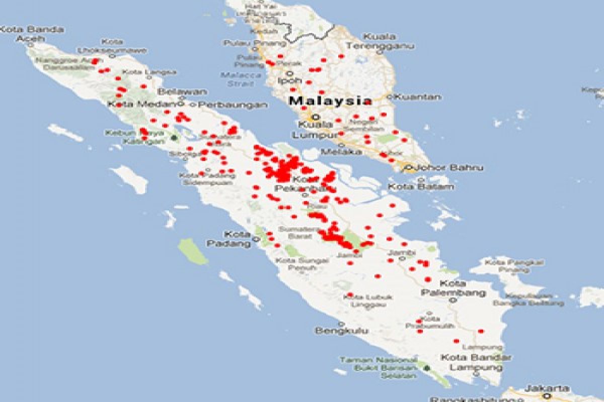 Number of hotspots in Riau increases